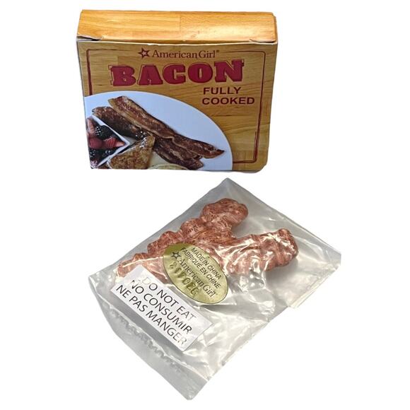 American Girl Doll Kitchen Fully Cooked BACON PIECES & BOX Food Accessories Set! - Picture 5 of 6
